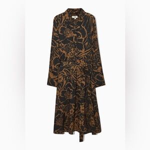 COS PRINTED MIDI SHIRT DRESS